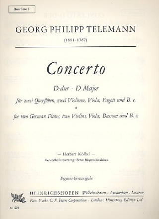 Concerto D-Dur fr 2 Flten, 2 Violinen, Viola, Fagott und Bc Stimmen