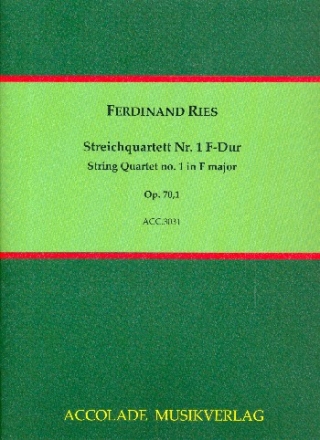 Streichquartett F-Dur Nr.1 op.70,1 Partitur und Stimmen