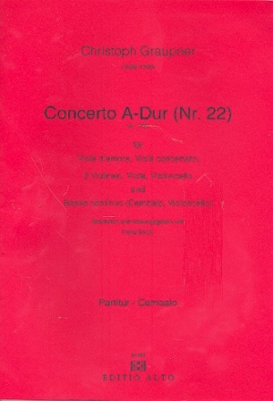 Concerto fr Viola d'amore, Violine concertato und Streicher Partitur