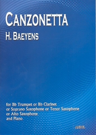 Canzonetta for trumpet (clarinet, soprano sax, tenor sax, altsax) and piano