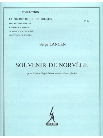 SOUVENIR DE NORVEGE POUR VIOLON (DEGRE ELEMENTAIRE) ET PIANO (FACILE)