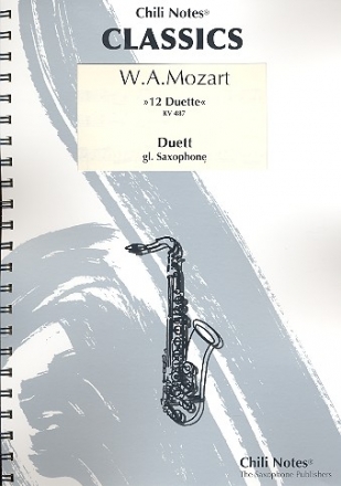 12 Duette KV487 für 2 Saxophone gleicher Stimmung