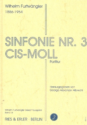 Sinfonie cis-moll Nr.3 fr Orchester Partitur