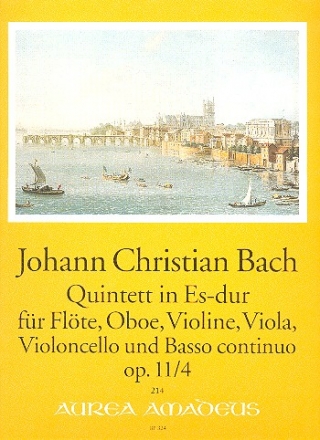 Quintett Es-Dur op.11,4 fr Violine, Viola, Flte, Oboe, Violoncello und Bc Partitur und Stimmen