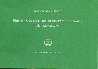 Einfache Spielstcke fr Altblockflte und Violine (Klavier solo)