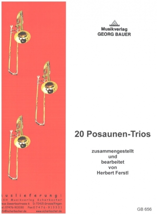 20 Posaunen-Trios fr 3 Posaunen Spielpartitur