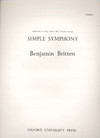Simple Symphony for string orchestra (string quartet) violin 1