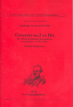 Konzert Es-Dur No.2 fr Horn und Streicher Partitur und Stimmen