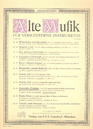 Konzert D-Dur fr Flte und Orchester fr Flte und Klavier