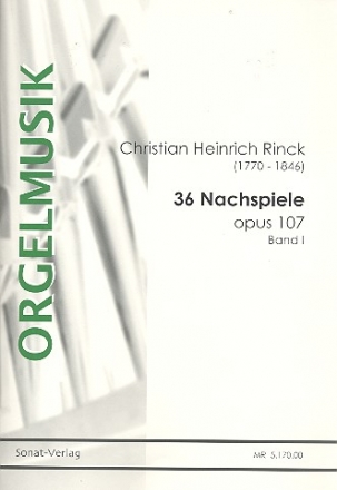36 Nachspiele op.107 Band 1 für Orgel Neuausgabe 2016