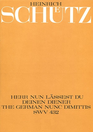 HERR NUN LAESST DU DEINEN DIENER IM FRIEDEN FAHREN FUER 6 SINGSTIMMEN UND BC,  PARTITUR