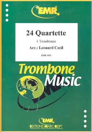 24 Quartette fr 4 Posaunen Partitur und Stimmen
