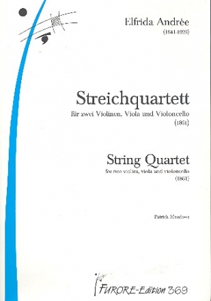 Streichquartett fr zwei Violinen, Viola und Violoncello Partitur und Stimmen