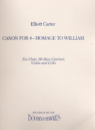 Canon for 4 fr Flte, Baklarinette, Violine und Violoncello Stimmen