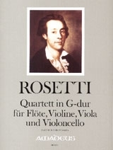 Quartett G-Dur fr Flte, Violine, Viola und Violoncello Partitur und Stimmen
