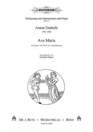 Ave Maria fr Sopran, Alt und Orgel