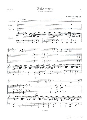 Stndchen op.135 fr Alt, Frauenchorchor und Klavier Klavierpartitur