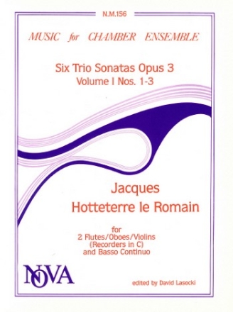 6 trio sonatas op.3 vol.1 (nos.1-3) for 2 flutes (oboe, violin) and bc