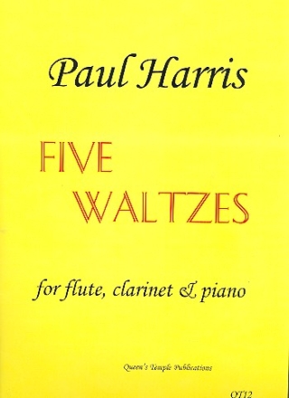 5 Waltzes for flute, clarinet and piano score and parts