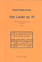 4 Lieder op.21 fr Mezzosopran (Bariton) und Klavier