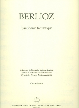 Symphonie fantastique fr Orchester Kontrabass