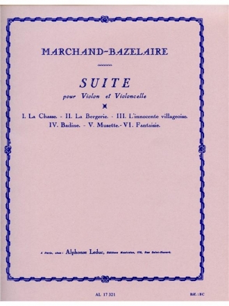 Suite pour violon et violoncelle 2 partitions