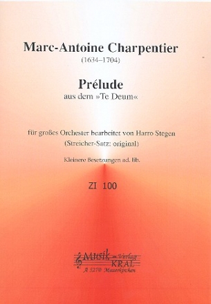 Prlude aus dem Te Deum fr Orchester Partitur