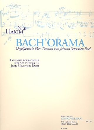 Bach'Orama Fantaisie pour orgue sue des thèmes de Jean-Sebastien Bach