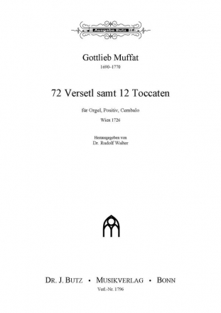 72 Versetl samt 12 Toccaten fr Orgel (Positiv, Cembalo)