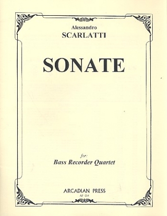 Sonate  fr 4 Bassblockflten Partitur und Stimmen