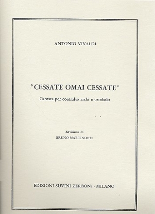 Cessate omai cessate per contralto, archi e cembalo