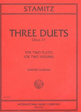 3 Duets op.27 for 2 flutes score