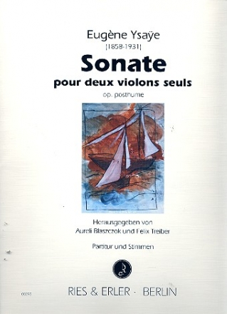 Sonate op.posthume pour 2 violons seuls partition et parties