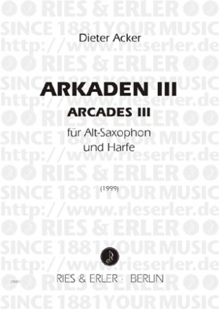 Arkaden 3 fr Altsaxophon und Harfe