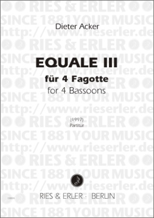 Equale 3 fr 4 Fagotte Partitur und Stimmen