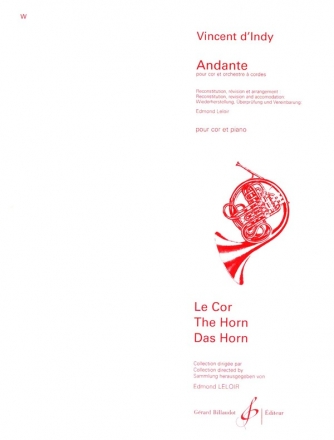 Andante pour cor et orchestre a cordes pour cor et piano