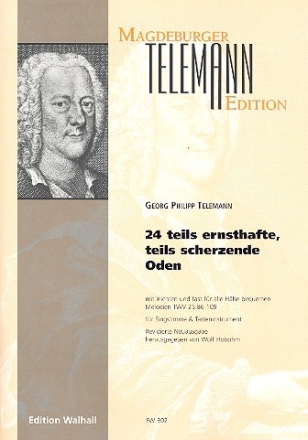 24 teils ernsthafte, teils scherzende Oden TWV25:86-109 fr Singstimme und Tasteninstrument
