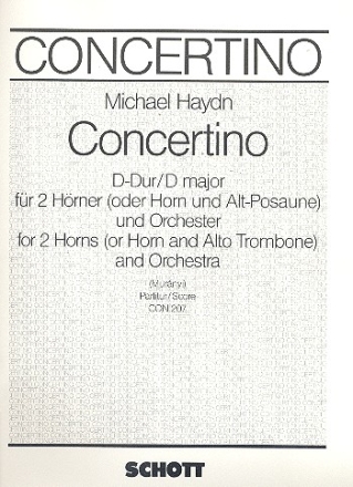 Concertino D-Dur fr 2 Hrner (Horn und Alt-Posaune) und Orchester Partitur