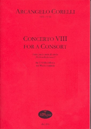 Concerto 8 for  Consort fr 2 Altflten und Bc