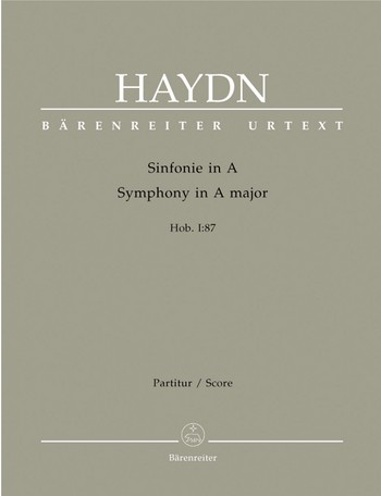 Sinfonie A-Dur Nr.87 Hob.I:87 fr Orchester Partitur