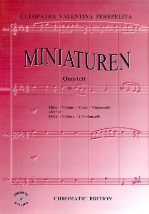 Miniaturen fr Flte, Violine, Viola und Violoncello, Partitur und Stimmen