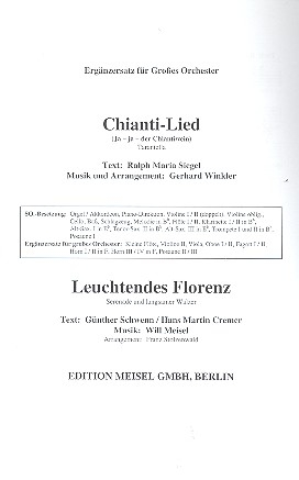 Chianti-Lied und Leuchtendes Florenz: Ergnzungsstimmen zum Salonorchester