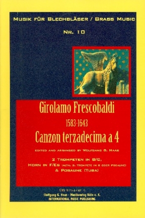 Canzon terzadecima a 4 fr 2 Trompete (B/C), Horn in F/Es (Trompete, Pos.) und Posaune (Tuba)