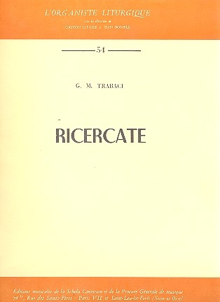 Ricercate vol.1 pour orgue