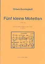 5 KLEINE MOTETTEN FUER GEM CHOR A CAPPELLA CHORPARTITUR