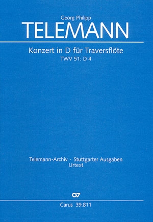 Konzert D-Dur TWV51:D4 fr Flte, 2 Violinen, Viola und Bc Partitur