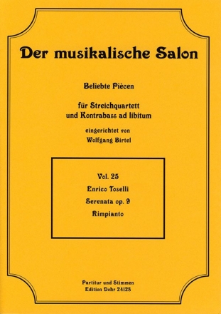 Serenata op.9 fr Streichquartett und Kontraba ad lib Partitur und Stimmen