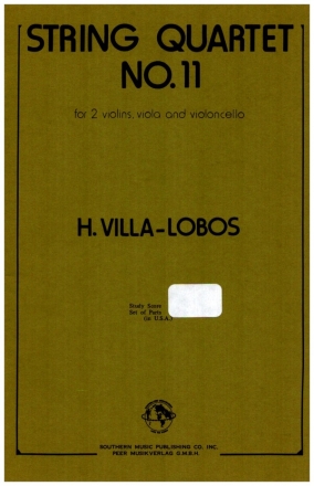 String Quartet No.11 for 2 violins, viola and violoncello study score