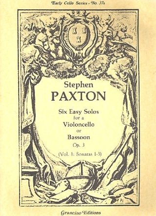 6 easy Solos op.3 vol.1 (nos.1-3) for violoncello (bassoon) and bc