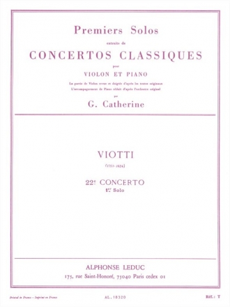 1. SOLO DE CONCERTO NO.22 POUR VIOLON ET PIANO CATHERINE, GEORGES, ED